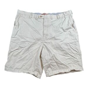 Peter Millar Shorts 40x9.5" Soft Touch Twill Pima Cotton‎ Flat Front Chino Khaki